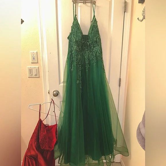 sachin and babi light blue dress Shattered Emerald Skater Leotard, Halter Neck, Sheer Sequin